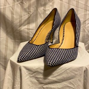 J.CREW houndstooth high heels!!